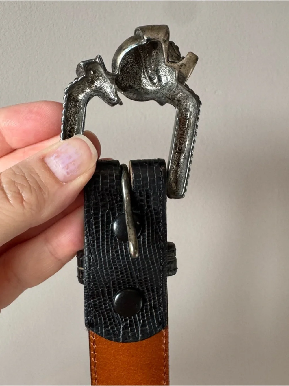 Vintage 1993 Women’s Warner Bros Sterling Silver Leather Road Runner Belt Small